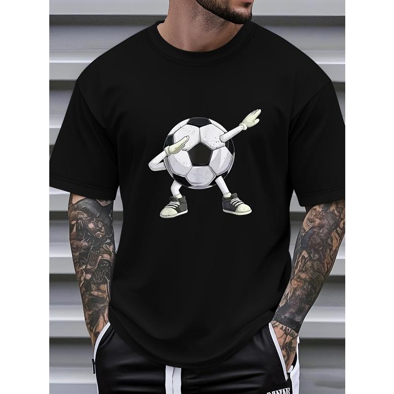 European sizes New Cartoon Soccer Figure Print Men S Casual Crew Neck T-Shirt, Soft Slight Stretch, Summer Sporty Style, Regular Fit S чёрный
European sizes New Cartoon Soccer Figure Print Men S Casual Crew Neck T-Shirt, Soft Slight Stretch, Summer Sporty Style, Regular Fit S чёрный