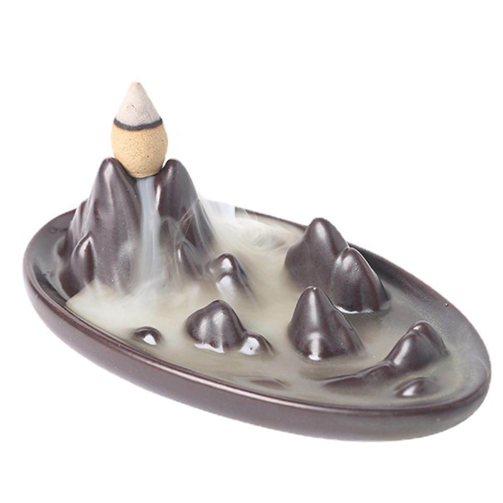Ceramic Backflow Incense Burner Mountain Stream Design Smoke Waterfall Incense Holder for Home Office Meditation and Relaxation Use One Size чёрный
Ceramic Backflow Incense Burner Mountain Stream Design Smoke Waterfall Incense Holder for Home Office Meditation and Relaxation Use One Size чёрный