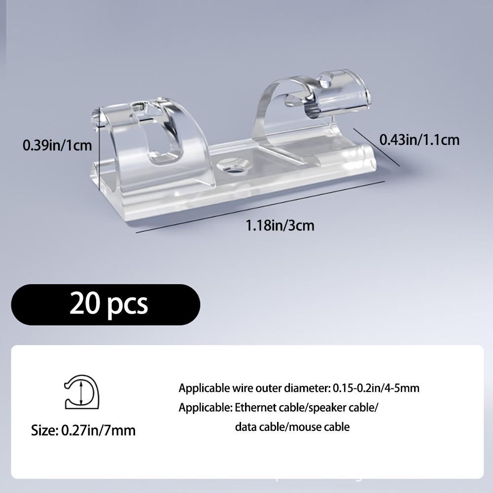 20 pcs wire organizer acrylic adhesive wire fixing buckle, nail free, traceless wire clip, sorting and routing wire clip
20 pcs wire organizer acrylic adhesive wire fixing buckle, nail free, traceless wire clip, sorting and routing wire clip