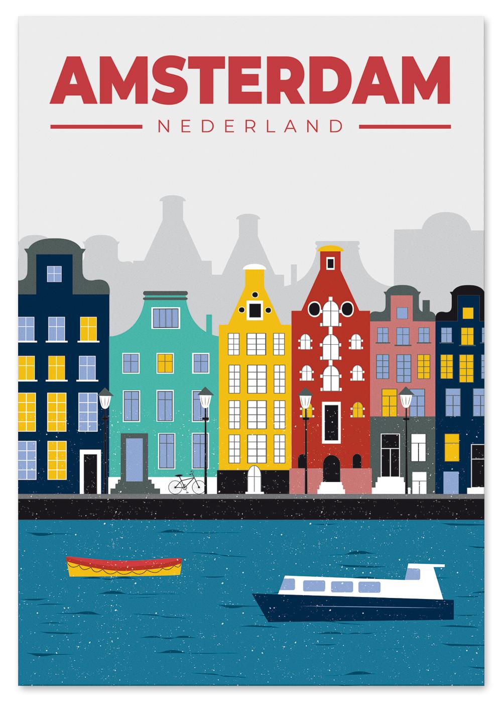 Plakat ilustracja mapa Amsterdam 30x40 cm
Plakat ilustracja mapa Amsterdam 30x40 cm