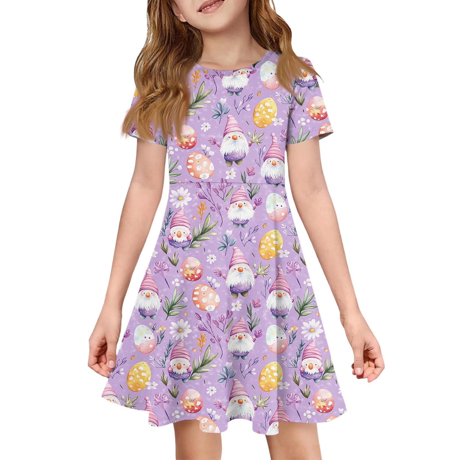 Girl Summer Dress Color & Print Short Sleeve Dress With Pocket Casual Dress Shorts Sleeve Party Dress Easter Day 160
Girl Summer Dress Color & Print Short Sleeve Dress With Pocket Casual Dress Shorts Sleeve Party Dress Easter Day 160