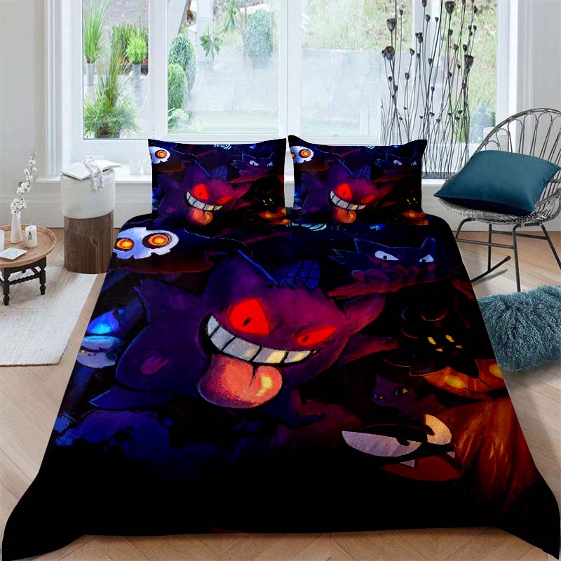 CustomizableAnime Gengar Printed Bedding Set 3 Piece Soft Microfiber Duvet Cover Set Teens Game Room Decor No Sheet No Filling 75cmx90cm
CustomizableAnime Gengar Printed Bedding Set 3 Piece Soft Microfiber Duvet Cover Set Teens Game Room Decor No Sheet No Filling 75cmx90cm