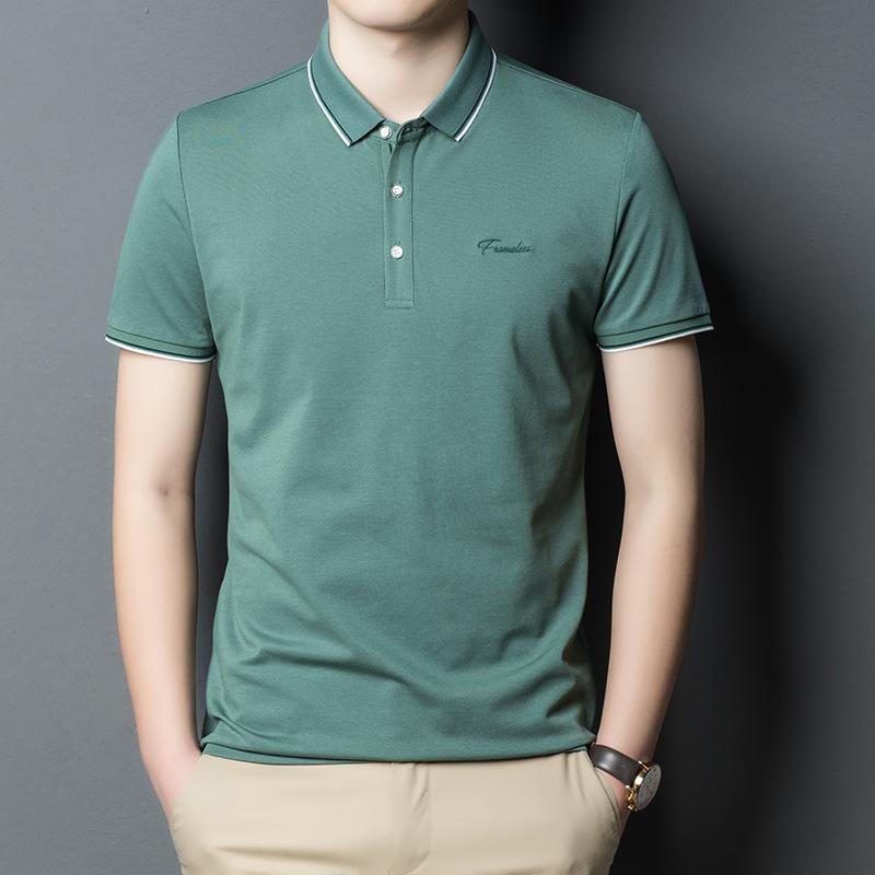 Мужская высококачественная футболка-поло с коротким рукавом, отложной воротник, деловая повседневная футболка, мужской топ 4XL зелёный
Мужская высококачественная футболка-поло с коротким рукавом, отложной воротник, деловая повседневная футболка, мужской топ 4XL зелёный
