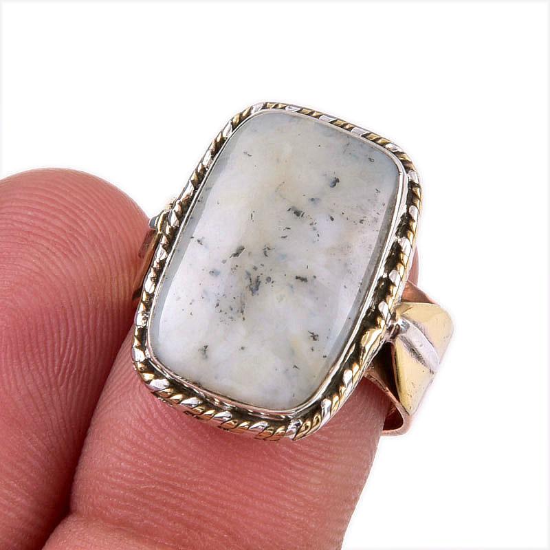 Natural Dendrite Opal Gemstone 925 Solid Sterling Silver Two Tone Ring S.7 D0y96
Natural Dendrite Opal Gemstone 925 Solid Sterling Silver Two Tone Ring S.7 D0y96