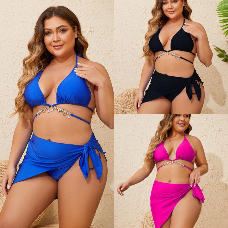 European & American Style Inlaid Diamond Tie-Up Bikini Plus Size 3-Piece Swimsuit T801 3XL чорний
European & American Style Inlaid Diamond Tie-Up Bikini Plus Size 3-Piece Swimsuit T801 3XL чорний