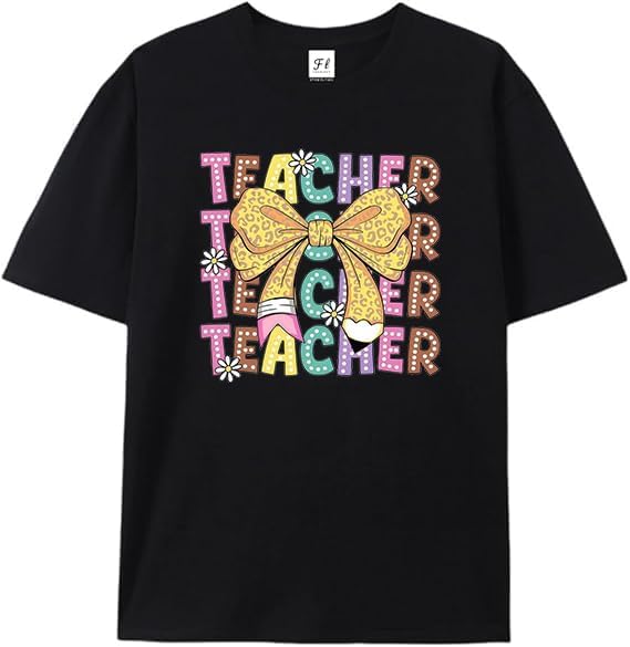 Teacher Shirts for Women Bow Pencil Teacher T-Shirt Teaching Life Tee Tops Black 5XL різнокольоровий
Teacher Shirts for Women Bow Pencil Teacher T-Shirt Teaching Life Tee Tops Black 5XL різнокольоровий