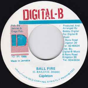 7inch Record CAPLETON Ball Fire NONE DigitalB 1996 Jamaica Reggae Ska Dub Used
7inch Record CAPLETON Ball Fire NONE DigitalB 1996 Jamaica Reggae Ska Dub Used