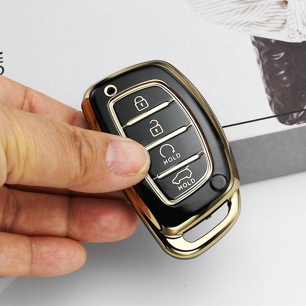 Gold Edge TPU Keyless Shell Fob Car Key Case Cover For Hyundai Elantra Creta Ix35 Ix45 I10 I30 I40 Tucson Santa Fe Rena Sonata
Gold Edge TPU Keyless Shell Fob Car Key Case Cover For Hyundai Elantra Creta Ix35 Ix45 I10 I30 I40 Tucson Santa Fe Rena Sonata