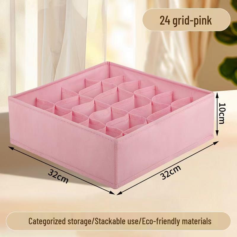 Compartment Fabric Socks & Underwear Organizers - Durable Zipper, Foldable Closet Storage Box for SocksSock Organizer 24 grids рожевий
Compartment Fabric Socks & Underwear Organizers - Durable Zipper, Foldable Closet Storage Box for SocksSock Organizer 24 grids рожевий