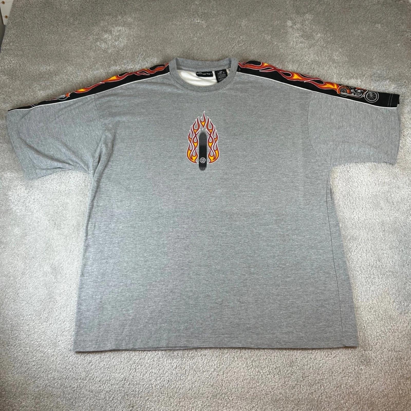 Vintage 90s No Boundaries T-shirt Mens XL Grey Flame Motorcycle Graphic 13 Cyber XL
Vintage 90s No Boundaries T-shirt Mens XL Grey Flame Motorcycle Graphic 13 Cyber XL