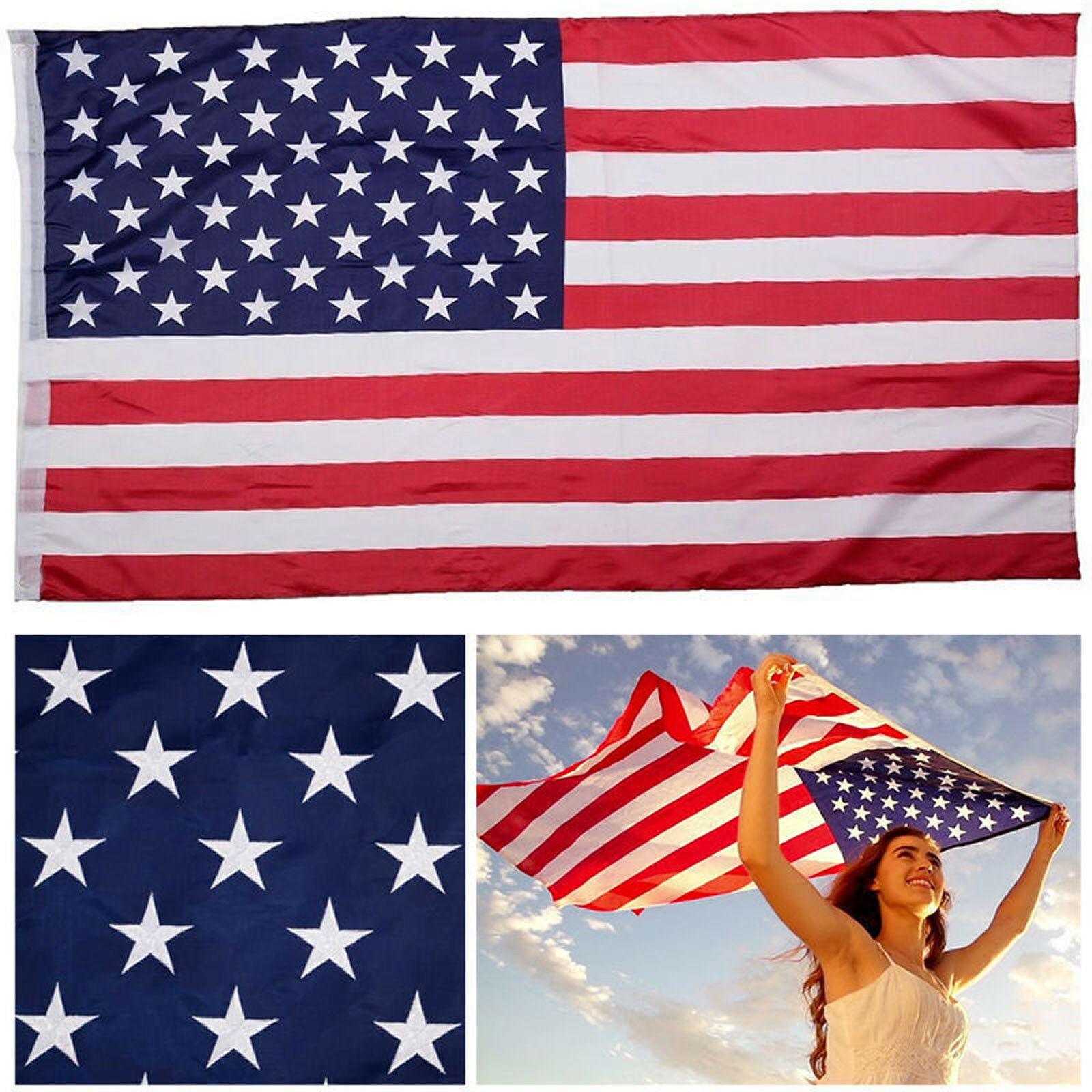 3 x 5ft American Flag USA US United States Stripes Stars with Brass Grommets 90x150cm Printed
3 x 5ft American Flag USA US United States Stripes Stars with Brass Grommets 90x150cm Printed