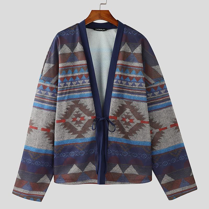 INCERUN Vintage Men Длинный рукав Цветочный принт Бандаж Кимоно Кардиган S синий
INCERUN Vintage Men Длинный рукав Цветочный принт Бандаж Кимоно Кардиган S синий