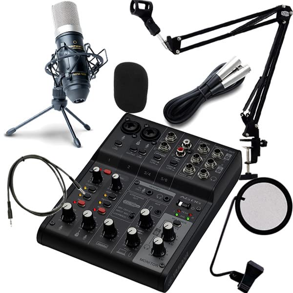 YAMAHA mixer AG06MK2 B (black) + condenser microphone MPM1000 + arm type stand MPC1 (black) + pop guard PO-5S + mini cable distribution set (black)
YAMAHA mixer AG06MK2 B (black) + condenser microphone MPM1000 + arm type stand MPC1 (black) + pop guard PO-5S + mini cable distribution set (black)