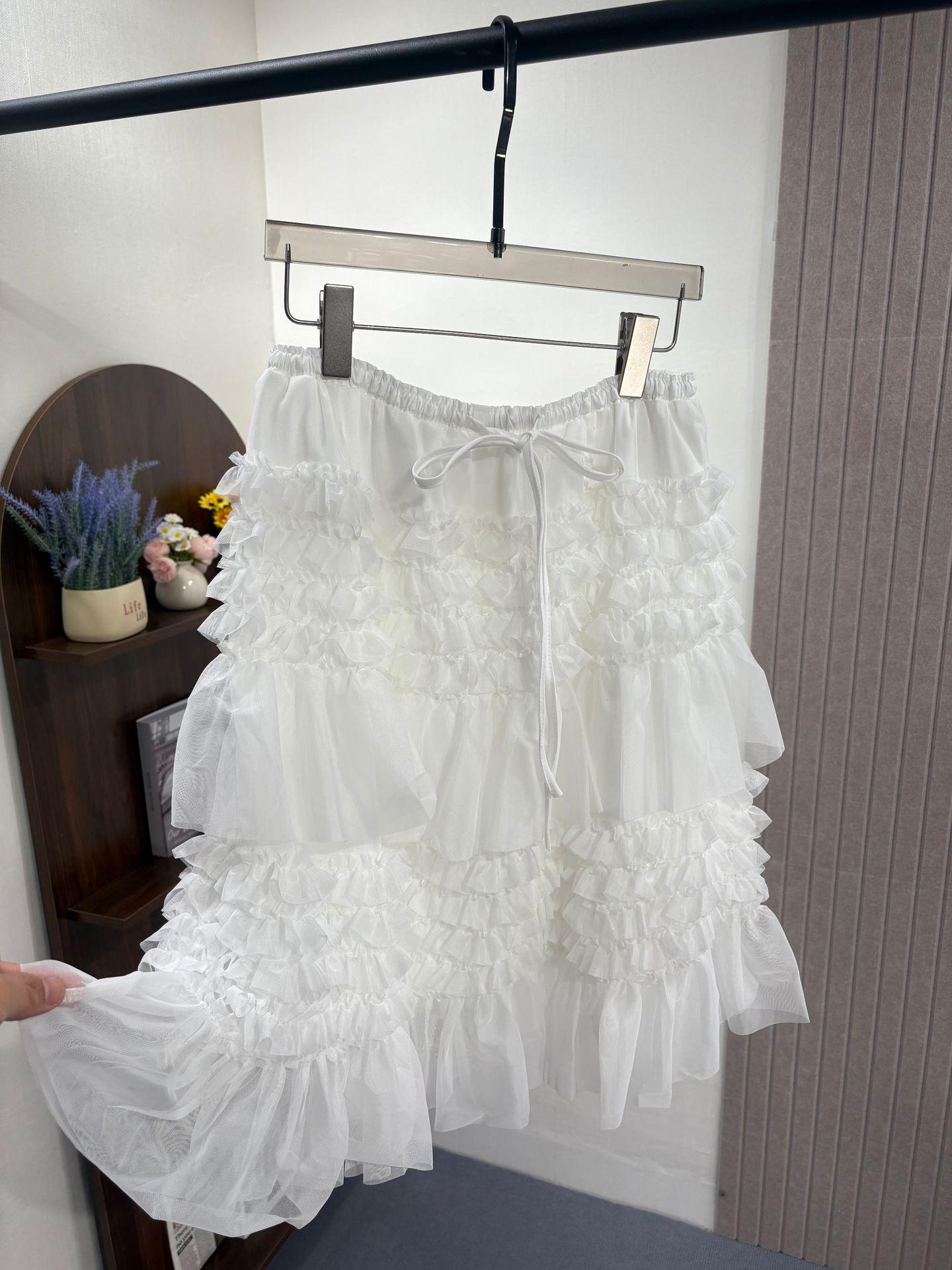 2026 Spring Lace Mesh Elastic Waist Puffy A-line Skirt for Women One Size білий
2026 Spring Lace Mesh Elastic Waist Puffy A-line Skirt for Women One Size білий
