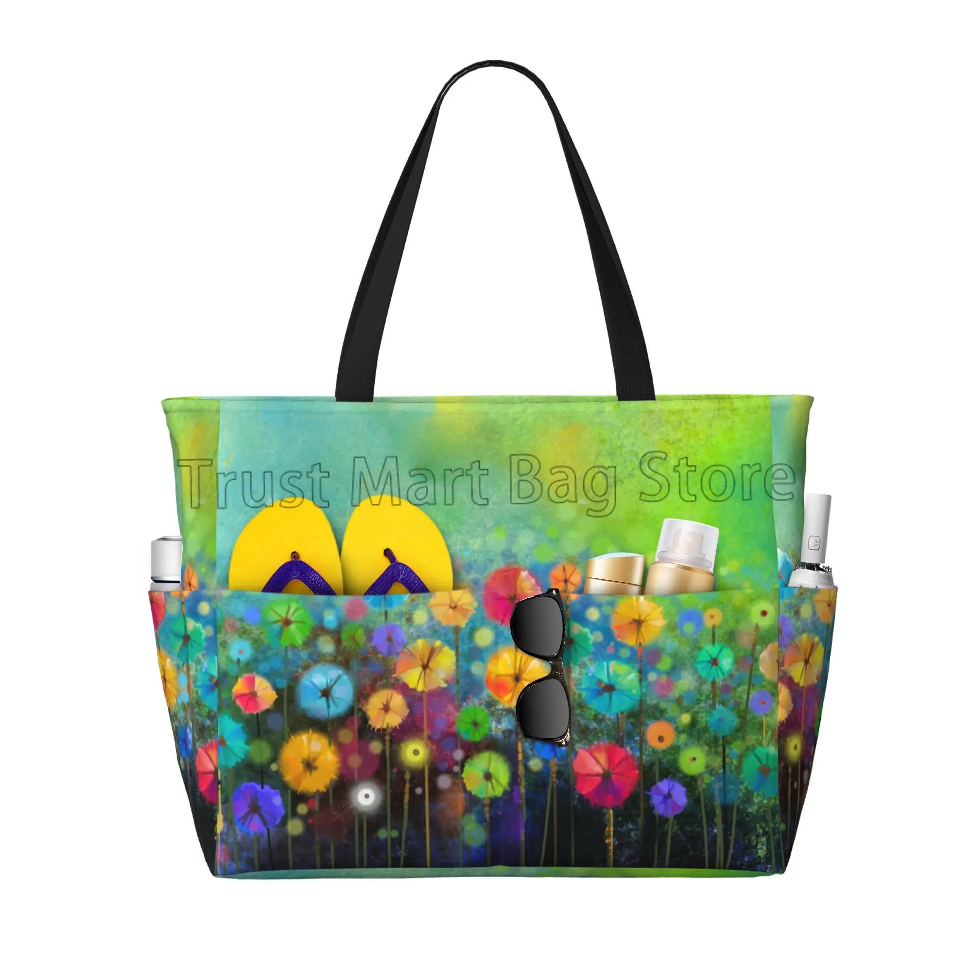 Abstract Flower Floral Watercolor Painting Large Waterproof Beach Bag for Women Sandproof Pool Tote Bag for Travel Vacation Swim
Abstract Flower Floral Watercolor Painting Large Waterproof Beach Bag for Women Sandproof Pool Tote Bag for Travel Vacation Swim