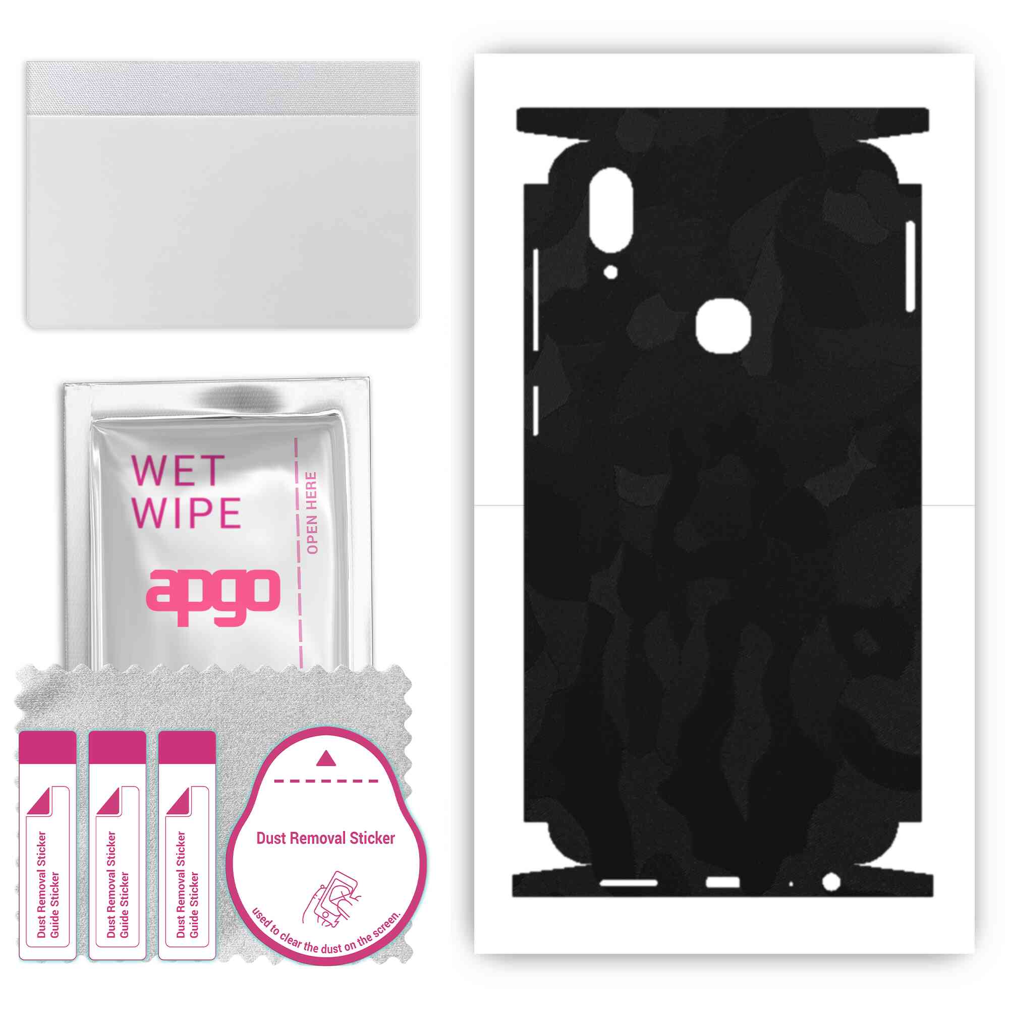 apgo Protective Skin Sticker for the back+sides compatible with vivo Z3, Full Wrap Film, Foil, Vinyl - Pattern Black Camo
apgo Protective Skin Sticker for the back+sides compatible with vivo Z3, Full Wrap Film, Foil, Vinyl - Pattern Black Camo