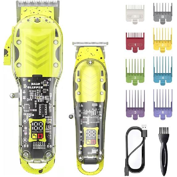 WAIKIL Hair Trimmer Kit for Men,Professional Barber Set for Hair Beard Trimmer,Quiet and Long-Lasting Charging,Transparent Rechargeable Bald Fade жовтий
WAIKIL Hair Trimmer Kit for Men,Professional Barber Set for Hair Beard Trimmer,Quiet and Long-Lasting Charging,Transparent Rechargeable Bald Fade жовтий