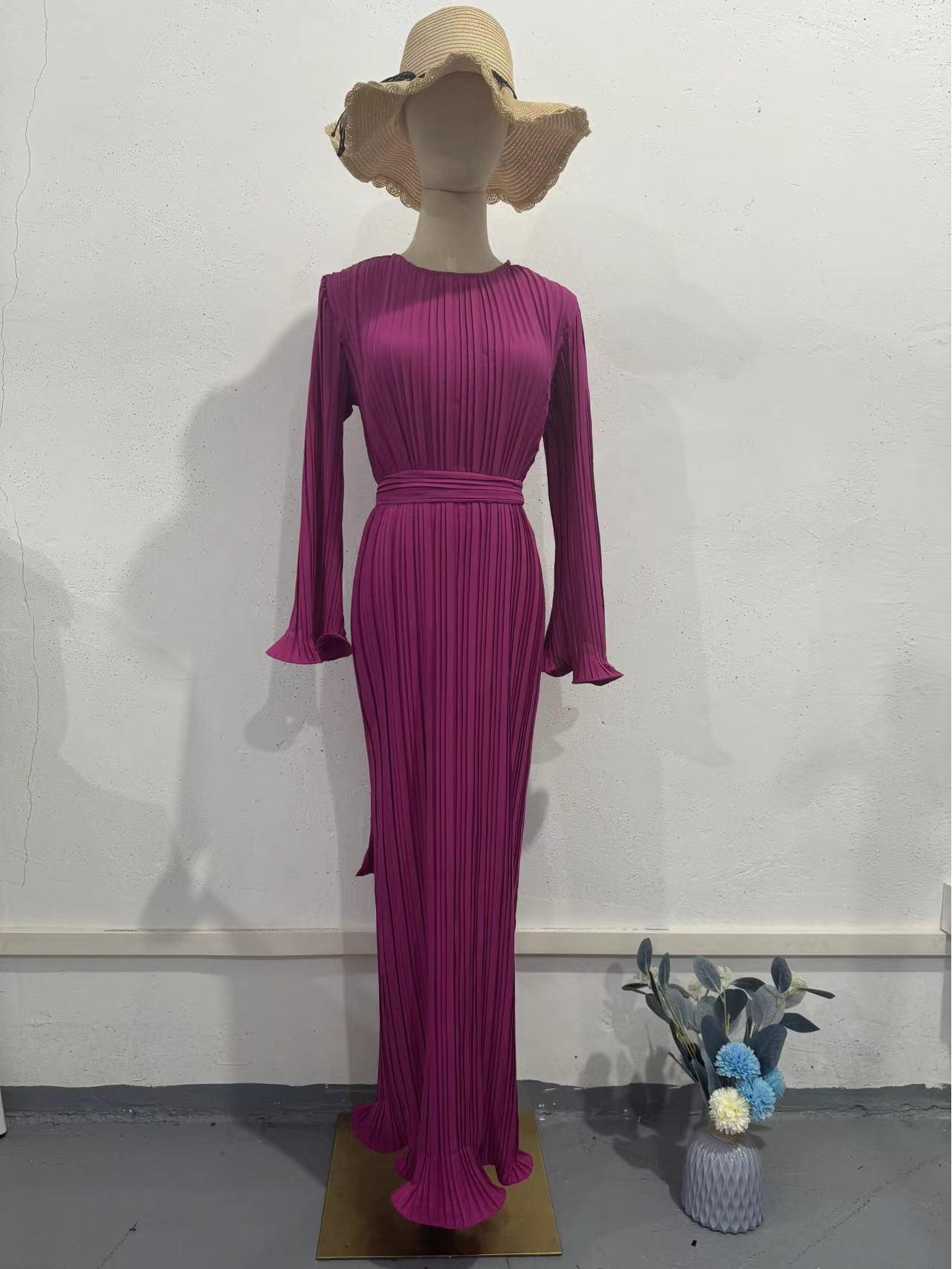 Платье миди с плиссировкой и рукавами-трубами для женщин, осень 2024 г. XXL фуксия
Платье миди с плиссировкой и рукавами-трубами для женщин, осень 2024 г. XXL фуксия