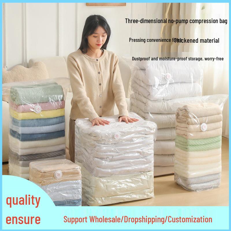 Three-Dimensional Vacuum Compression Storage Bag for Clothes, Quilts, Down Jackets - Dust and Moisture Proof, No Pump Needed 40*60*32CM
Three-Dimensional Vacuum Compression Storage Bag for Clothes, Quilts, Down Jackets - Dust and Moisture Proof, No Pump Needed 40*60*32CM