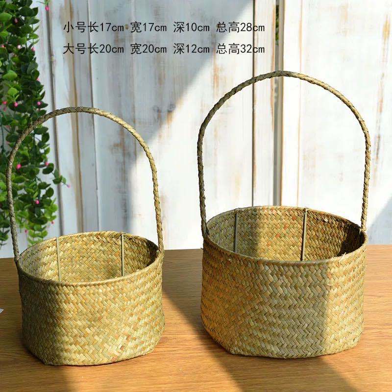 Flower basket rattan hand-held basket straw bamboo weaving hand-inserted flower basket simulation small flower basket plant basket original color round small size
Flower basket rattan hand-held basket straw bamboo weaving hand-inserted flower basket simulation small flower basket plant basket original color round small size