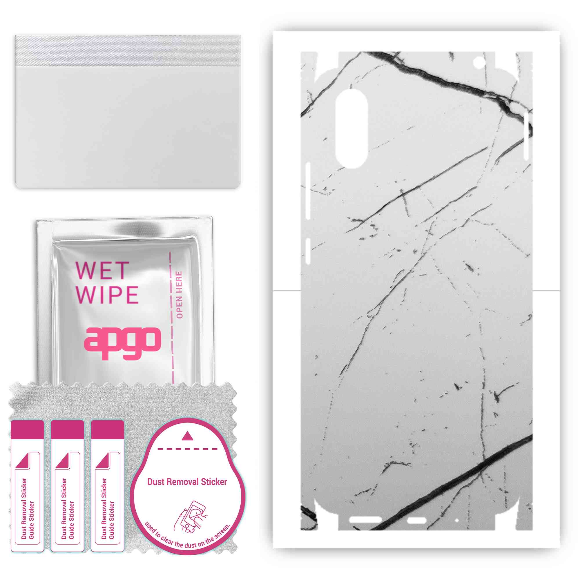apgo Protective Skin Sticker for the back+sides compatible with Xiaomi Redmi 9A, Full Wrap Film, Foil, Vinyl - Pattern White Marble
apgo Protective Skin Sticker for the back+sides compatible with Xiaomi Redmi 9A, Full Wrap Film, Foil, Vinyl - Pattern White Marble