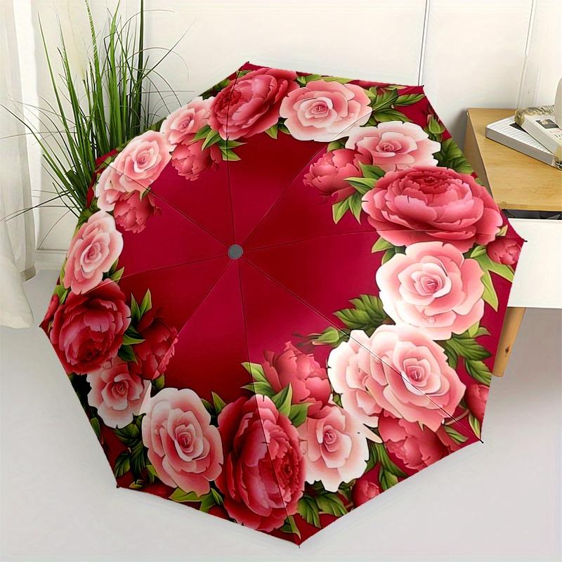 Flower wreath Automatic Folding Umbrella Simple 8 Rib Design, Bright Cartoon Pattern, Durable Iron Frame, Suitable For Travel, Outdoor, Bea
Flower wreath Automatic Folding Umbrella Simple 8 Rib Design, Bright Cartoon Pattern, Durable Iron Frame, Suitable For Travel, Outdoor, Bea