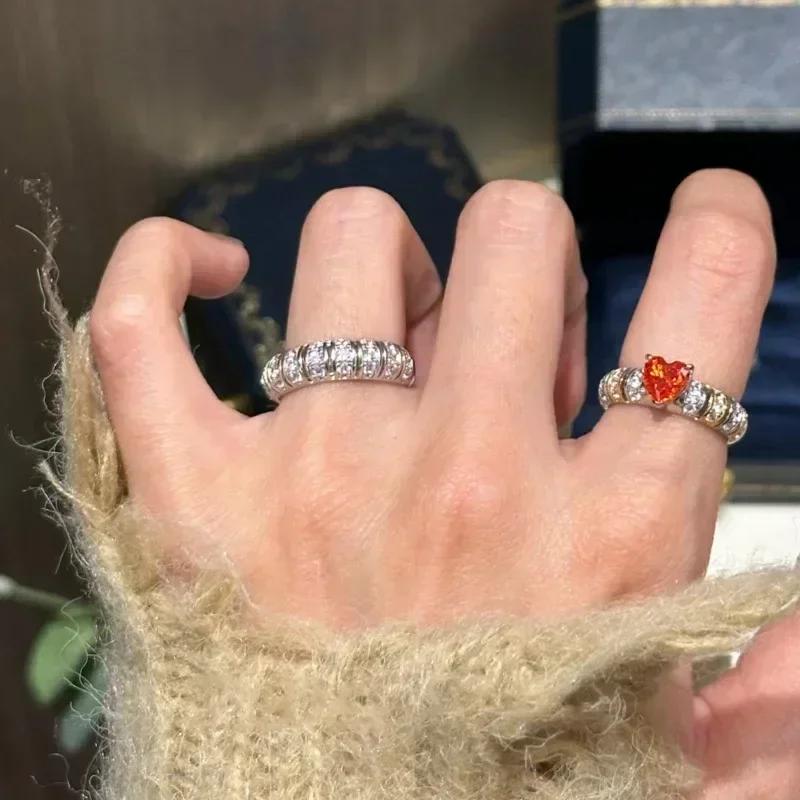 Classic Vintage Orange color gemstone Heart rings for women chic Light Luxury Engagement Ring charms Jewelry Gift resizable
Classic Vintage Orange color gemstone Heart rings for women chic Light Luxury Engagement Ring charms Jewelry Gift resizable