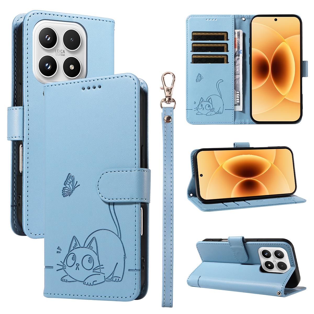 For Xiaomi 17 Case Cat Pattern Imprint Leather Phone Cover with Wrist Strap
For Xiaomi 17 Case Cat Pattern Imprint Leather Phone Cover with Wrist Strap