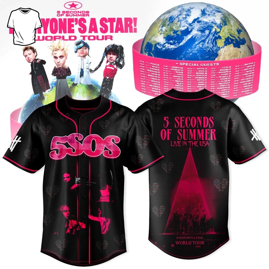 5s of Summer Everyone’s a Star Tour 2026 Sos Edition For Fan Jersey 4XL
5s of Summer Everyone’s a Star Tour 2026 Sos Edition For Fan Jersey 4XL