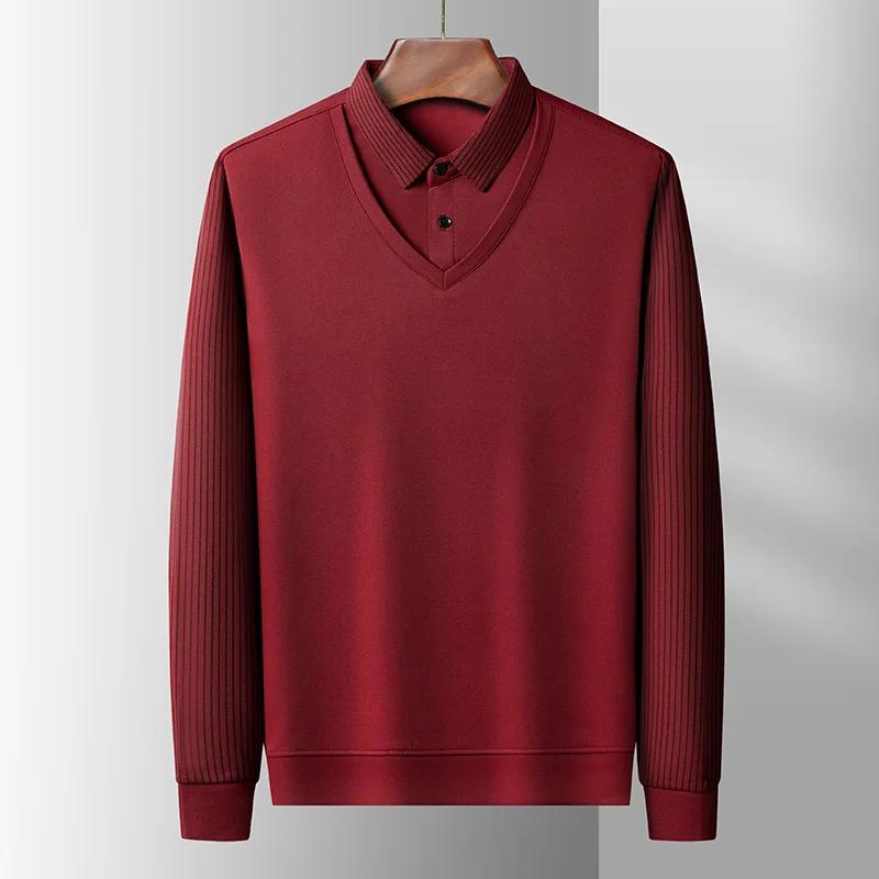 New Men s Casual and Fashionable Long Sleeved Solid Color Fake Two-piece Polo Shirt Business All Season Versatile Top M красный
New Men s Casual and Fashionable Long Sleeved Solid Color Fake Two-piece Polo Shirt Business All Season Versatile Top M красный