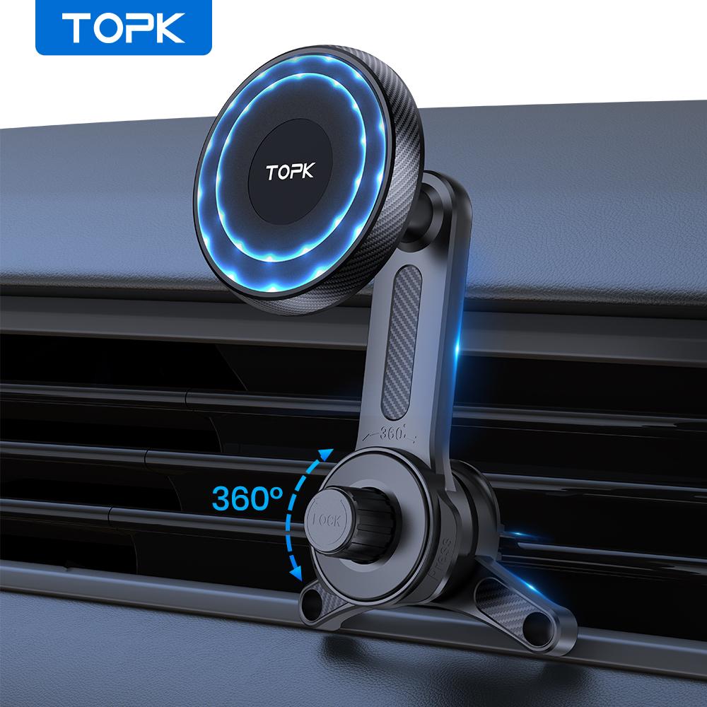 TOPK Mag-Safe Phone Holder Car, Magnetic Phone Car Mount, Air Vent Car Phone Holder with Strongest Magnet, Car Cradle for iPhone чёрный
TOPK Mag-Safe Phone Holder Car, Magnetic Phone Car Mount, Air Vent Car Phone Holder with Strongest Magnet, Car Cradle for iPhone чёрный