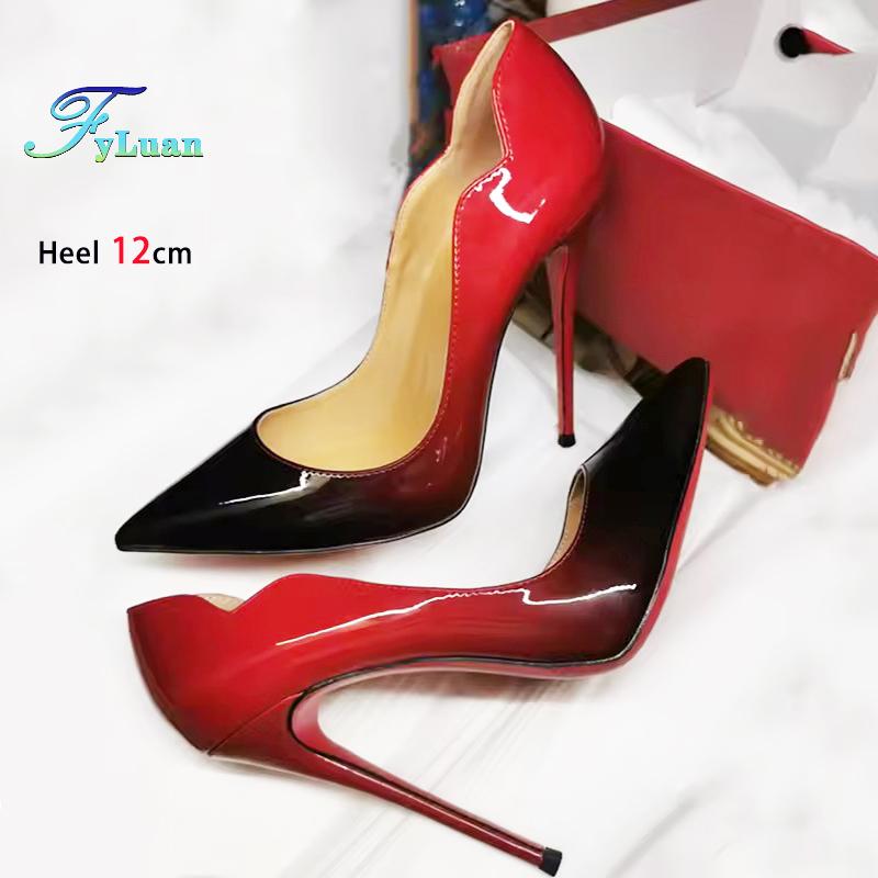 Brand New Sexy V Cut Lady Stiletto 6-12cm Multi Color Customized Fashion Pumps Red Black Gradient Pointed Toe Celebrity Shoes 35
Brand New Sexy V Cut Lady Stiletto 6-12cm Multi Color Customized Fashion Pumps Red Black Gradient Pointed Toe Celebrity Shoes 35