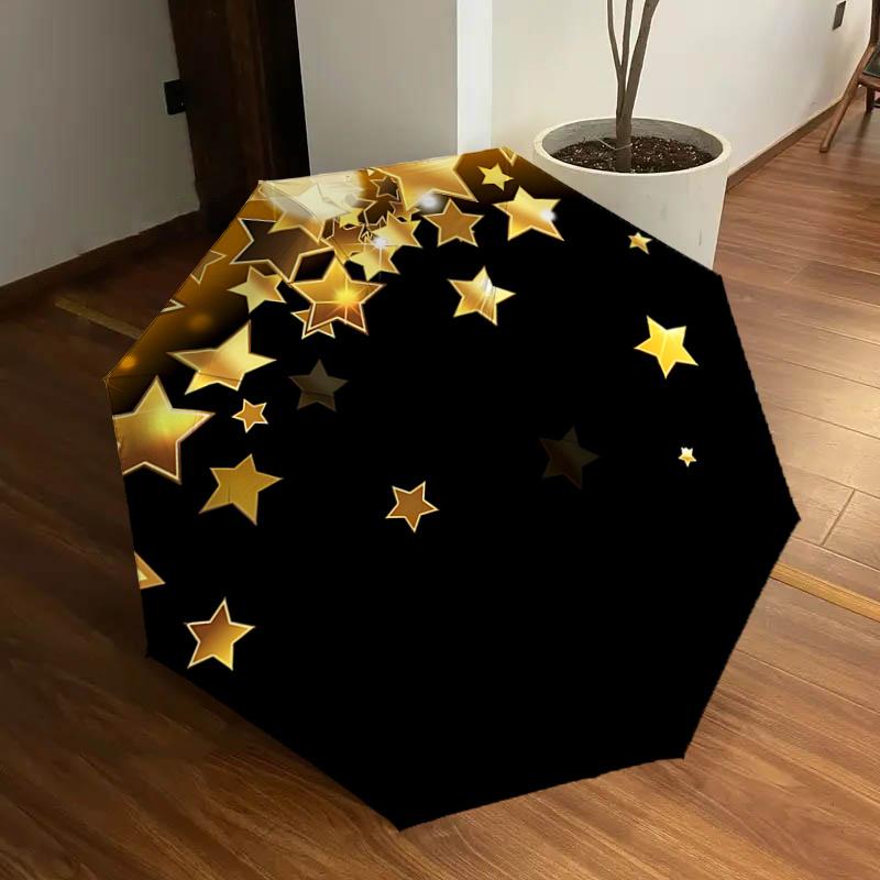 Golden Starry Sky Automatic Opening Folding Umbrella - Portable 3-Fold Design with Iron Frame for, Festive Gift, Travel, Daily Use1121097a
Golden Starry Sky Automatic Opening Folding Umbrella - Portable 3-Fold Design with Iron Frame for, Festive Gift, Travel, Daily Use1121097a