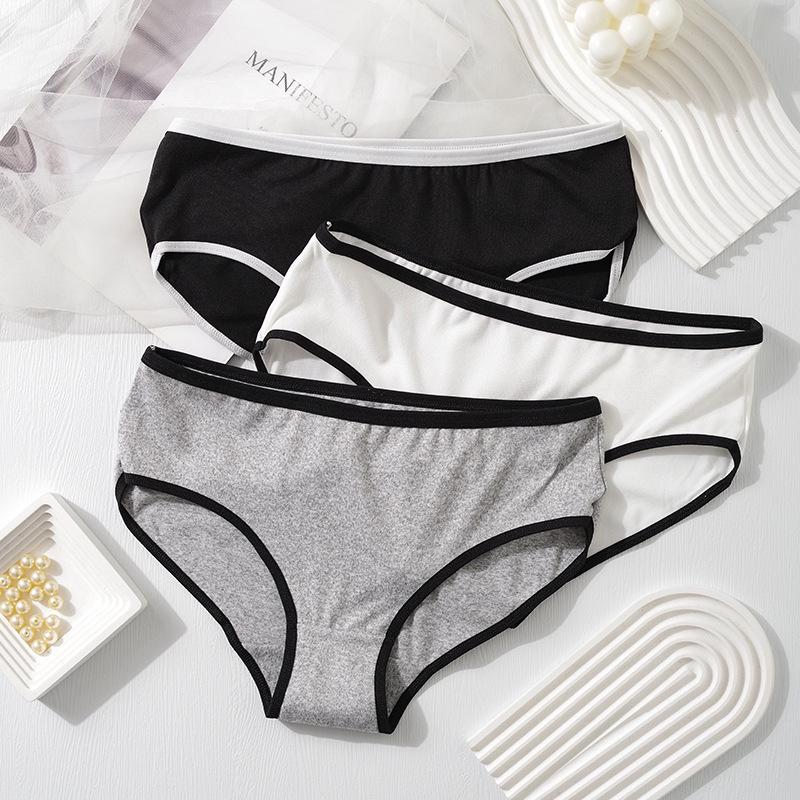 3 комплекта женского нижнего белья молочного шелка черного, белого и серого цвета, мягкое, высокоэластичное, комфортное, голое на ощупь, нижнее белье для девочек XL