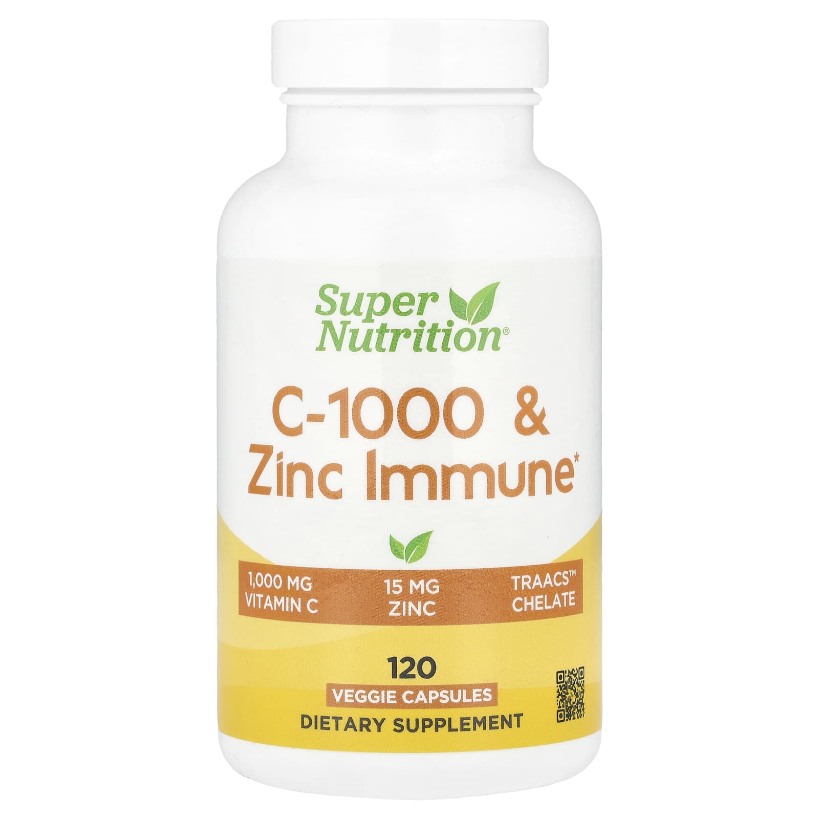 C-1000 & Zinc Immunity, Veggie Capsules 120
C-1000 & Zinc Immunity, Veggie Capsules 120