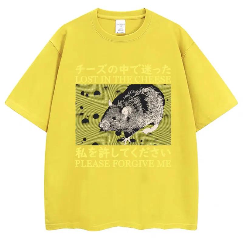 Japan Style Lost in The Cheese Rat Vintage T Shirt Unisex Women Harajuku Fashion Short Sleeve Cotton Oversized Hip Hop TShirt Gift 4XL
Japan Style Lost in The Cheese Rat Vintage T Shirt Unisex Women Harajuku Fashion Short Sleeve Cotton Oversized Hip Hop TShirt Gift 4XL