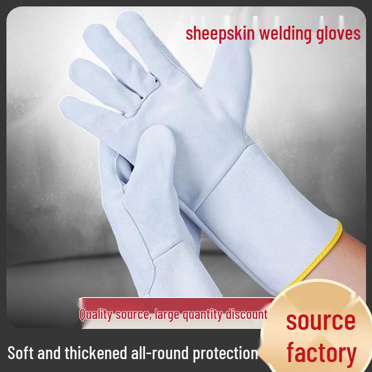 Овчинные сварочные перчатки: Прочная, мягкая, термо- и жаростойкая натуральная кожа для повышенной защиты работника