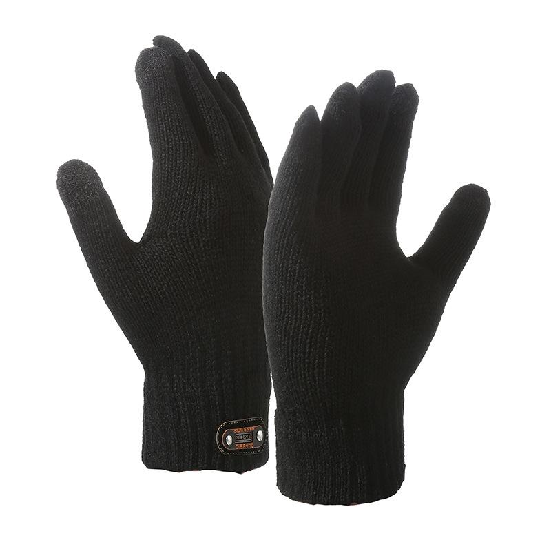 Men s Warm Wool Touch Screen Gloves – Double-layer Fleece-lined, Thickened, Cold-proof, Outdoor Cycling, Korean Style Knitted for Autumn/Winter Single Layer Black
Men s Warm Wool Touch Screen Gloves – Double-layer Fleece-lined, Thickened, Cold-proof, Outdoor Cycling, Korean Style Knitted for Autumn/Winter Single Layer Black
