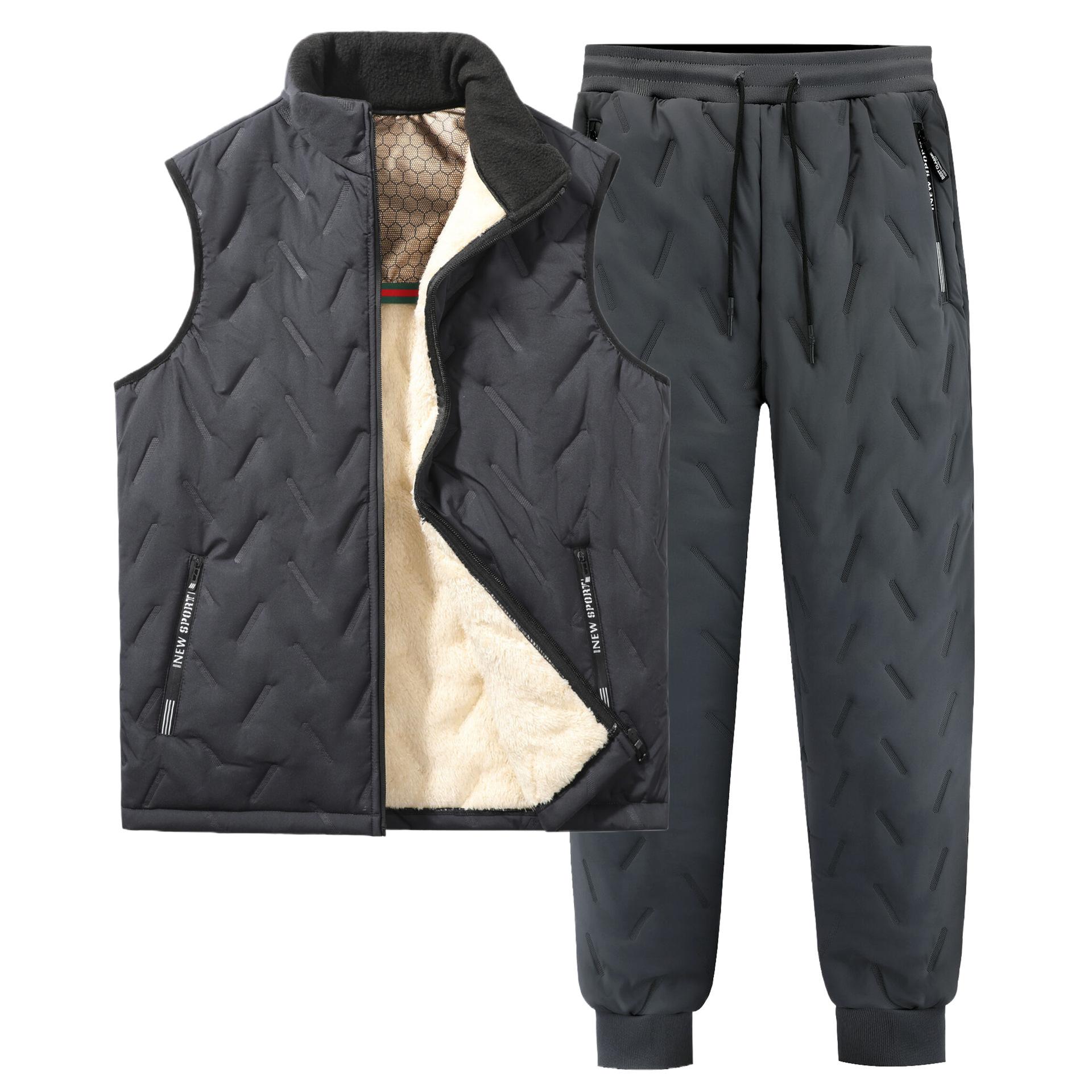 Осенне-зимний мужской спортивный костюм, комплект джоггеров, теплый флисовый худи с графеном, жилет + брюки, мужской повседневный спортивный костюм для бега, 3 предмета S
Осенне-зимний мужской спортивный костюм, комплект джоггеров, теплый флисовый худи с графеном, жилет + брюки, мужской повседневный спортивный костюм для бега, 3 предмета S