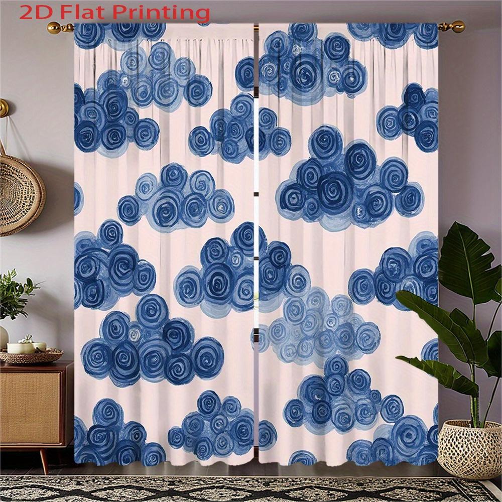 Set Of 2 Elegant Flat Blue Floral Curtains Semi Sheer Window Drapes White Pattern Privacy Curtain Polyester W100*H70(CM)-Grommet top&2PCS
Set Of 2 Elegant Flat Blue Floral Curtains Semi Sheer Window Drapes White Pattern Privacy Curtain Polyester W100*H70(CM)-Grommet top&2PCS