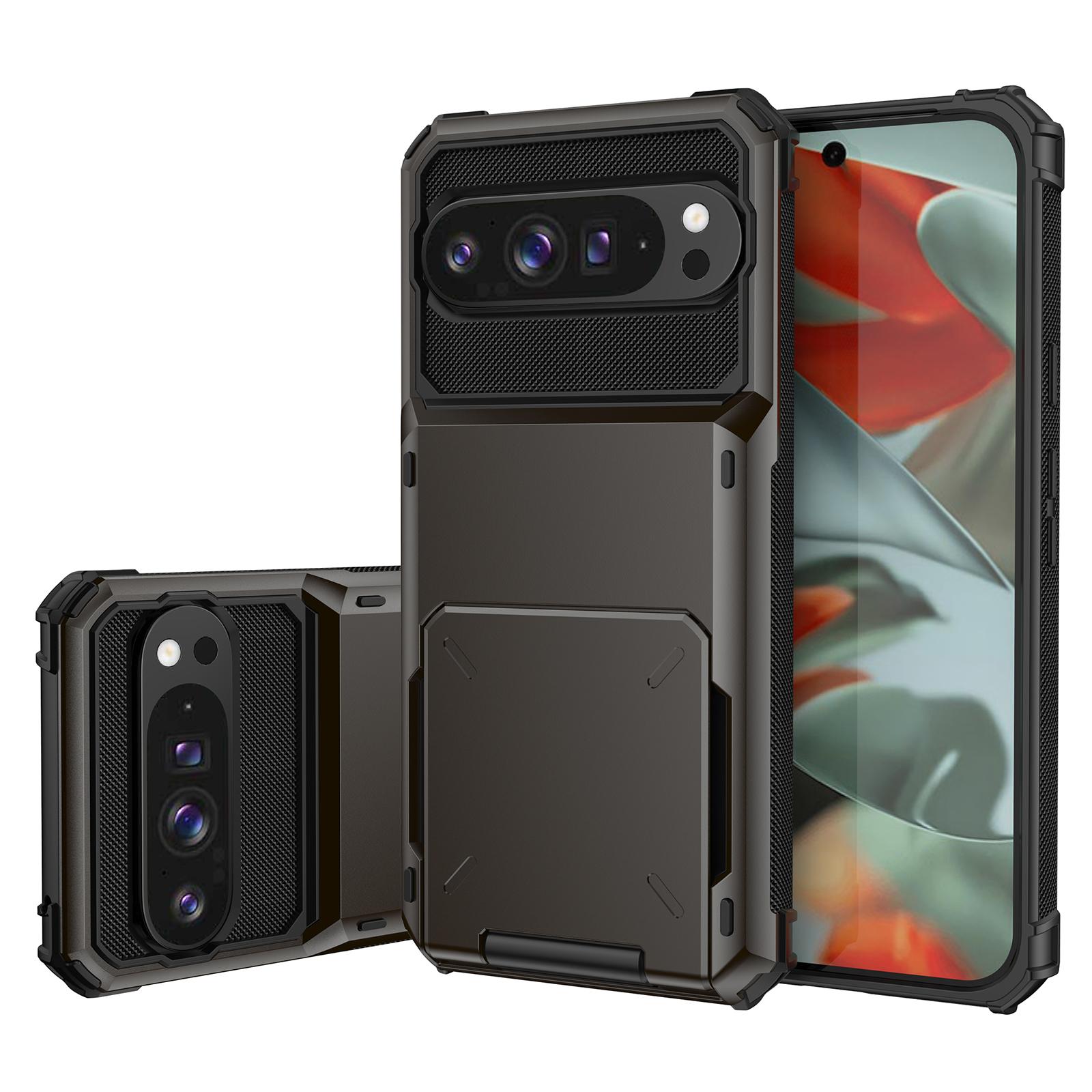 For Google Pixel 9 Pro/Pixel 9 Case PC+TPU Dual Layer Back Phone Cover with Card Holder Black
For Google Pixel 9 Pro/Pixel 9 Case PC+TPU Dual Layer Back Phone Cover with Card Holder Black