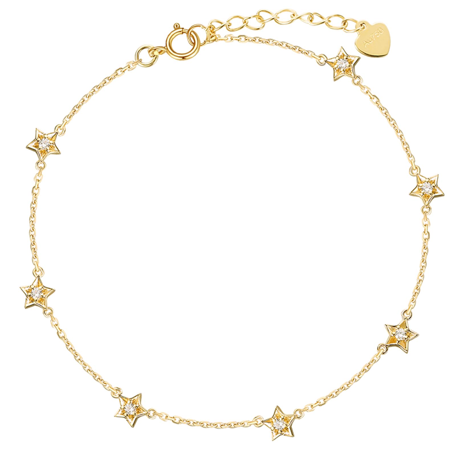 FANCIME Diamond Bracelet K18 Yellow Gold Lab Grown Diamond Star Motif 8 Pieces Star Bracelet Day Christmas Birthday Anniversary Present Gift Wrapping
FANCIME Diamond Bracelet K18 Yellow Gold Lab Grown Diamond Star Motif 8 Pieces Star Bracelet Day Christmas Birthday Anniversary Present Gift Wrapping