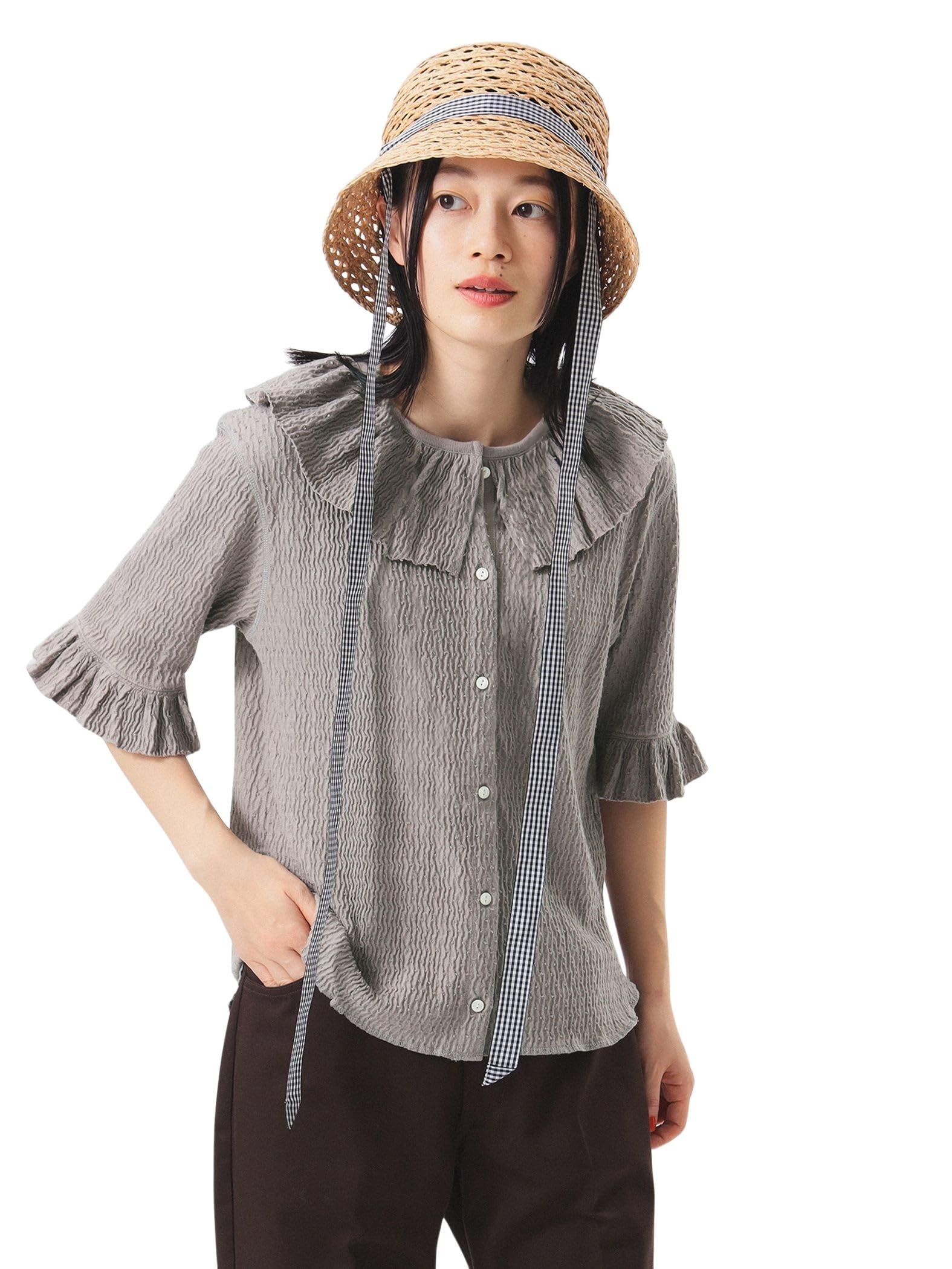 Beams Boy Tee Jacquard Ruffle Gathered Short Sleeve FREE S/S Women s LT.GREY
Beams Boy Tee Jacquard Ruffle Gathered Short Sleeve FREE S/S Women s LT.GREY