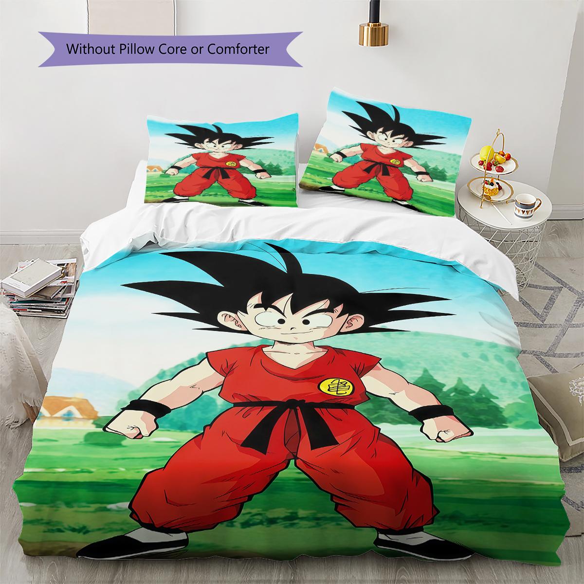 Cute Cartoon Son Goku Pattern Bedding,Quilt Set Quilt Cover Pillowcase Home Birthday Gift (1 * duvet cover + 2 * pillowcase, without core) 135x200cm
Cute Cartoon Son Goku Pattern Bedding,Quilt Set Quilt Cover Pillowcase Home Birthday Gift (1 * duvet cover + 2 * pillowcase, without core) 135x200cm