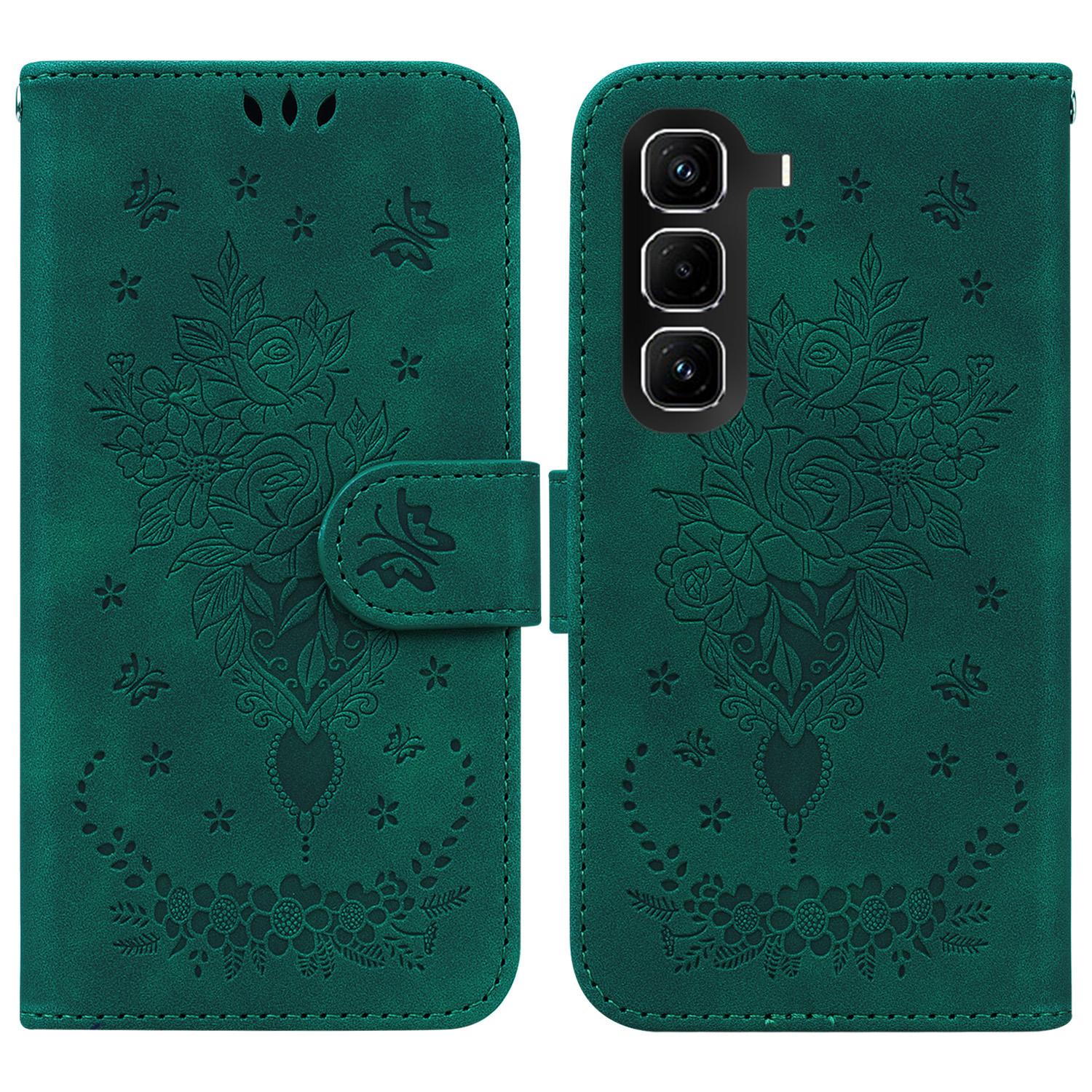 For Infinix Hot 50 Pro 4G Case Butterfly Flower Imprint PU Leather Wallet Phone Cover with Strap Green
For Infinix Hot 50 Pro 4G Case Butterfly Flower Imprint PU Leather Wallet Phone Cover with Strap Green