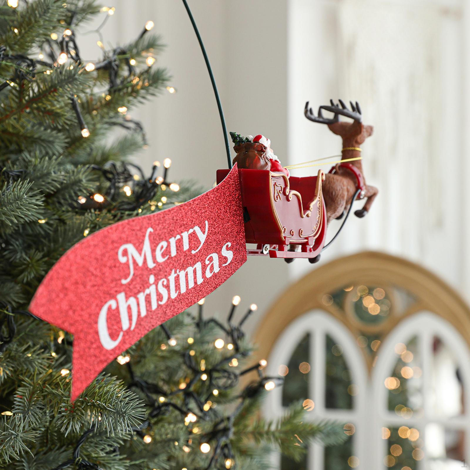 Верхушка для рождественской елки Звезда Домашняя Движение Вращающиеся Сани Санты с оленями
Верхушка для рождественской елки Звезда Домашняя Движение Вращающиеся Сани Санты с оленями