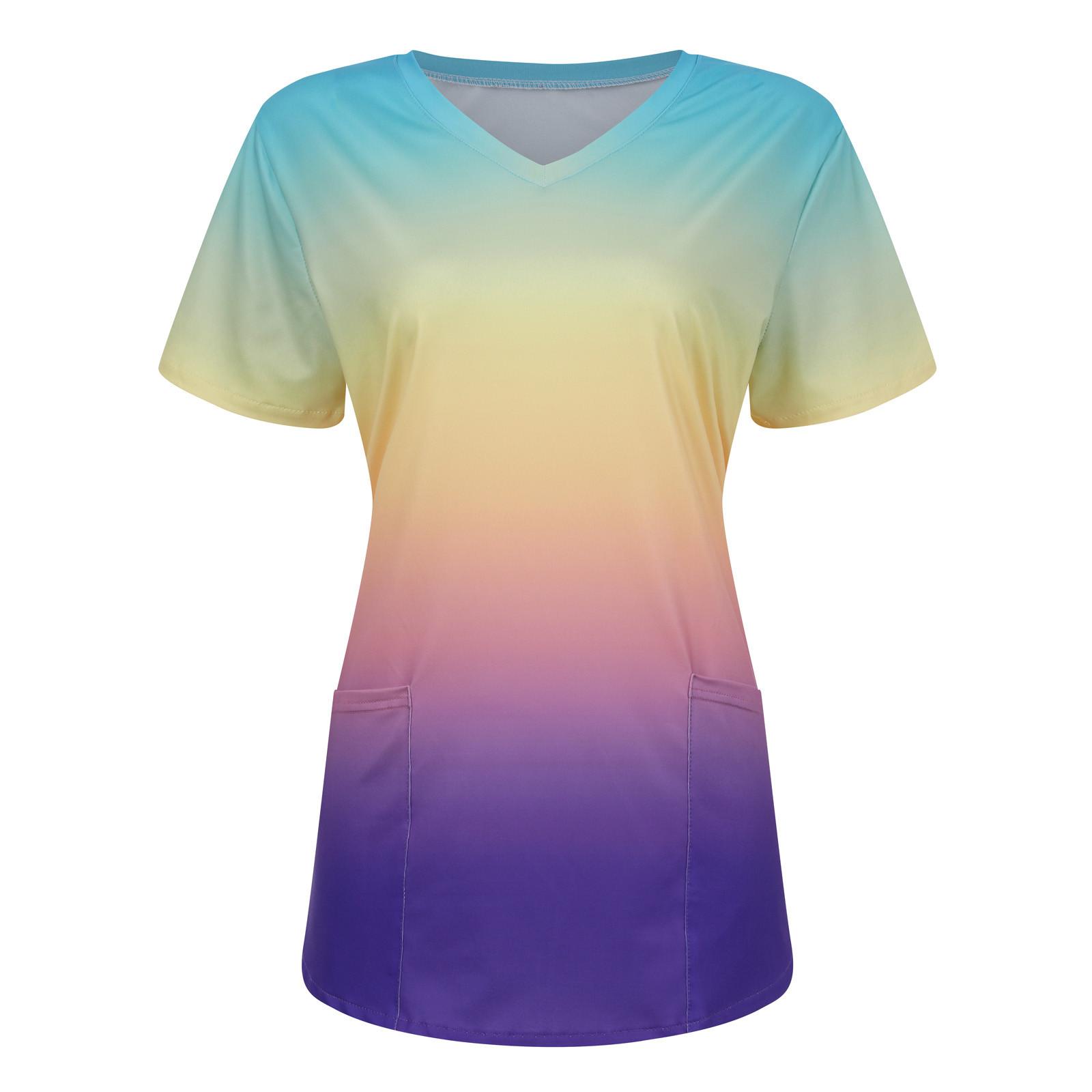 Женская модная футболка с v-образным вырезом и карманами и короткими рукавами, одежда для медсестер XL фиолетовый
Женская модная футболка с v-образным вырезом и карманами и короткими рукавами, одежда для медсестер XL фиолетовый