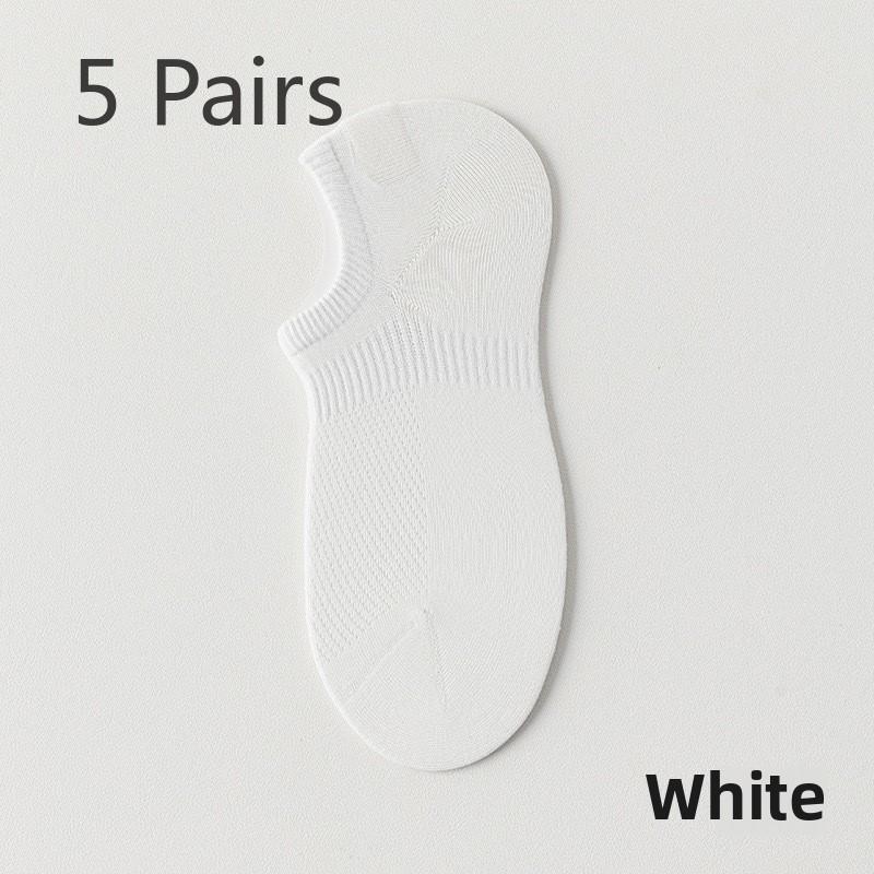 5 пар мужских носков весна-лето новые сетчатые дышащие впитывающие пот дезодорирующие невидимые пятки 5 Pairs белый
5 пар мужских носков весна-лето новые сетчатые дышащие впитывающие пот дезодорирующие невидимые пятки 5 Pairs белый