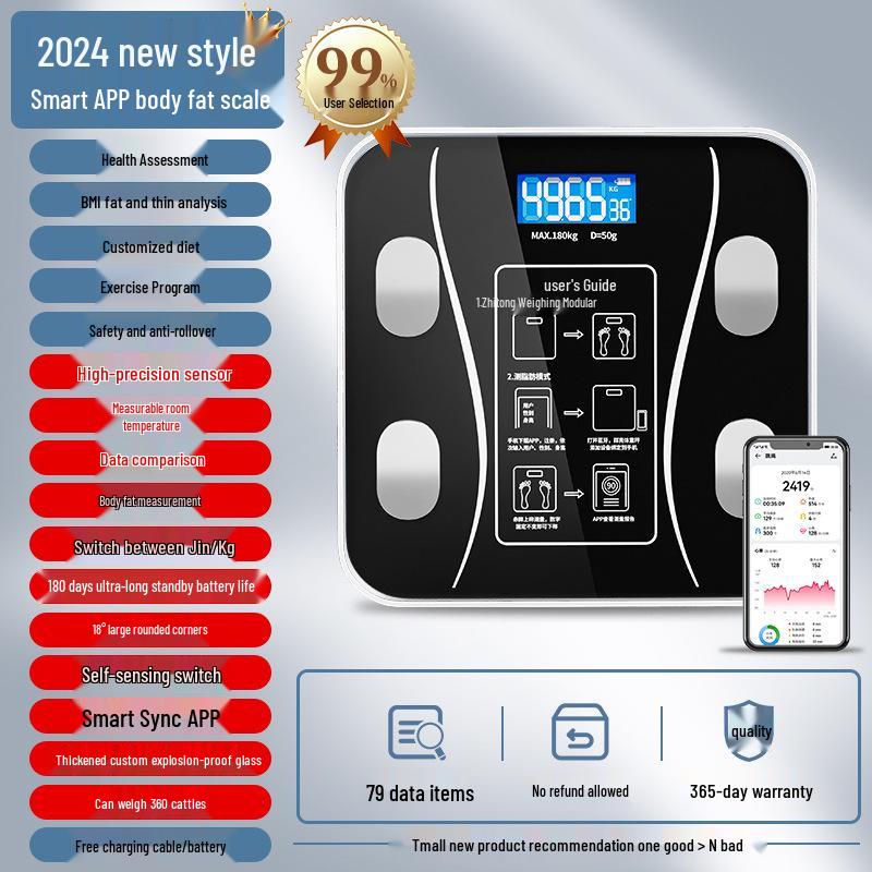 Pengyi Precise Smart Body Fat Scale - Electronic Weight Scale for Accurate Fat Measurement (1 Piece)
Pengyi Precise Smart Body Fat Scale - Electronic Weight Scale for Accurate Fat Measurement (1 Piece)