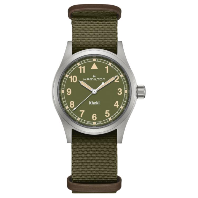 Hamilton Khaki Field Series Quartz Movement 50M Water Resistant Watch 38Mm Green Dial Stainless Steel Case Fabric Strap Unisex watches H69401960 Green Dial
Hamilton Khaki Field Series Quartz Movement 50M Water Resistant Watch 38Mm Green Dial Stainless Steel Case Fabric Strap Unisex watches H69401960 Green Dial